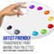 U.S. Art Supply; 9" x 13.8" Clear Oval Acrylic Painting Palette - Artists Transparent Plastic Mixing Paint Palette Tray - Non-Stick Surface for Acrylic and Oil Paint; Category:Artist Palettes; Image:4